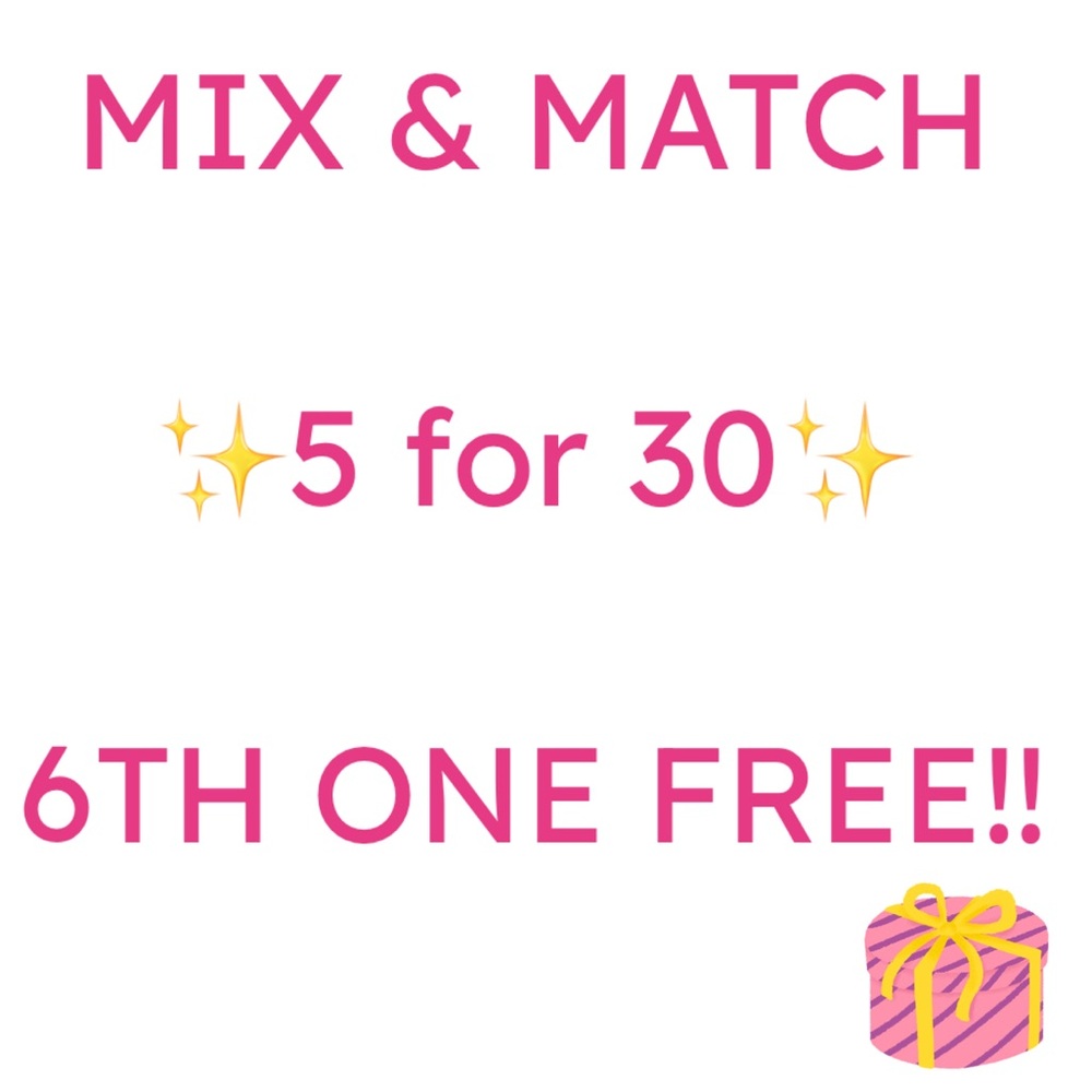 ✨5 for 30✨ and 20% off NWT Items in closet now!! Yay!! 💕💕💕💕💕💕💕